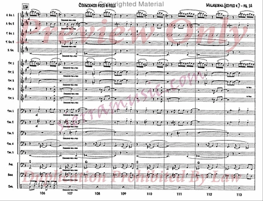 Malaguena Malaguena Jazz Ensemble scores gallery preview page 15