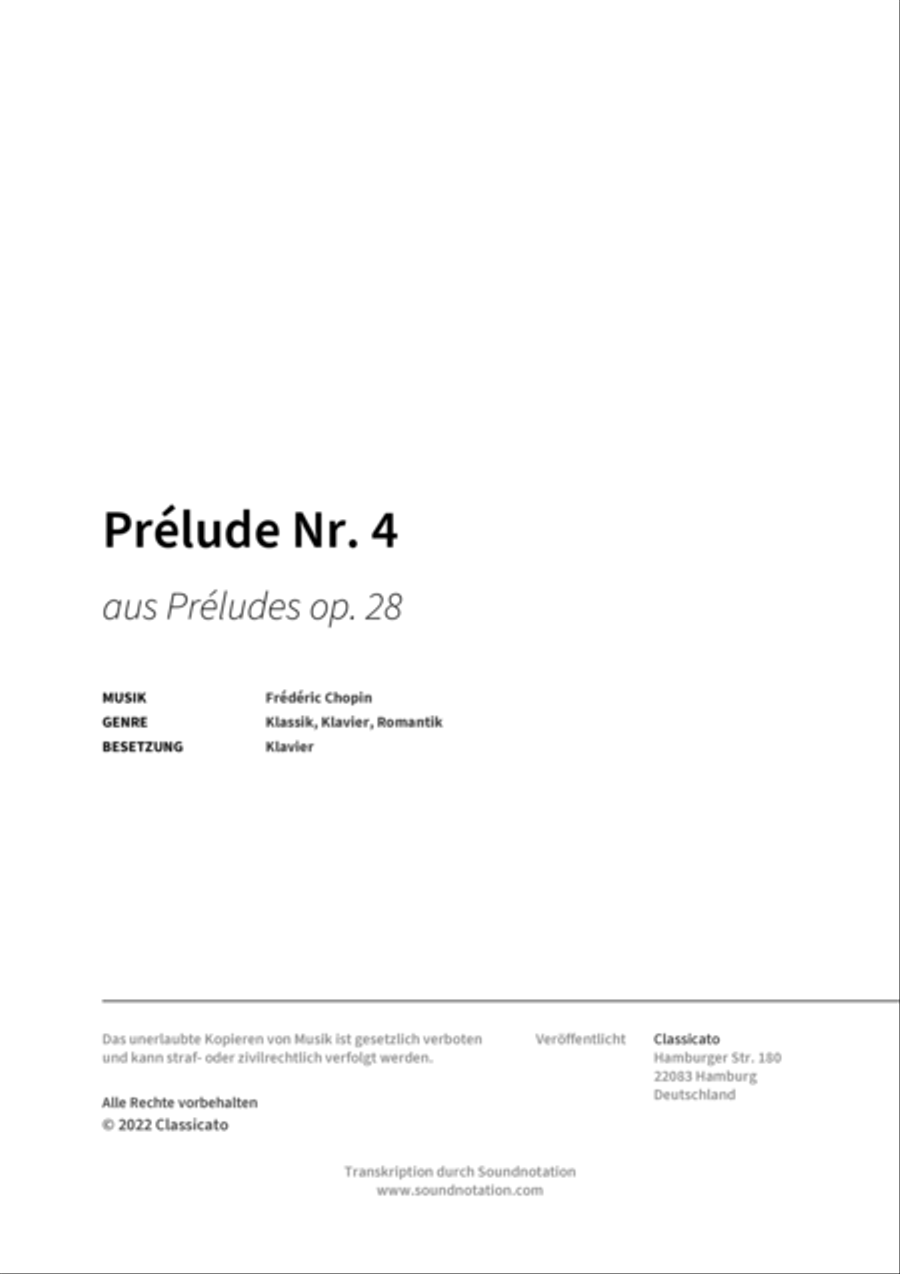 Prélude Nr. 4 Piano scores gallery preview page 2