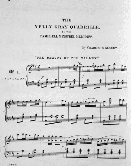 The Nellie Gray Quadrille on the Campbell Minstrel Melodies