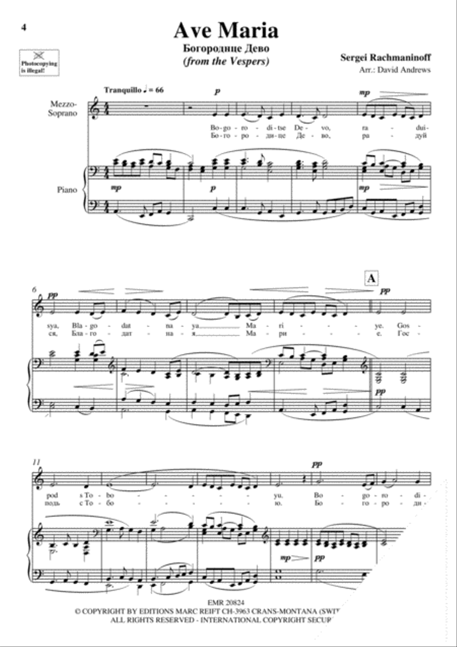 100 Ave Maria Volume 9 Mezzo-Soprano Voice scores gallery preview page 4