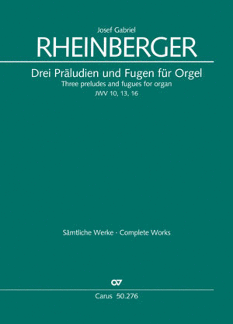 Three preludes and fugues for organ JWV 10, 13 and 17 Organ scores gallery preview page 1