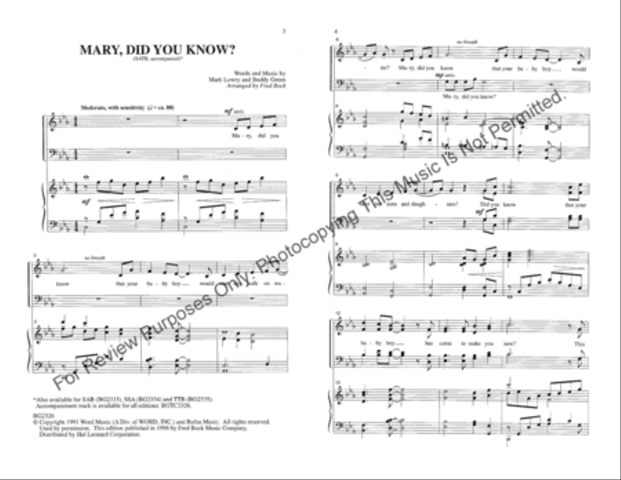 Mary, Did You Know? Mary, Did You Know? 2-Part scores gallery preview page 2