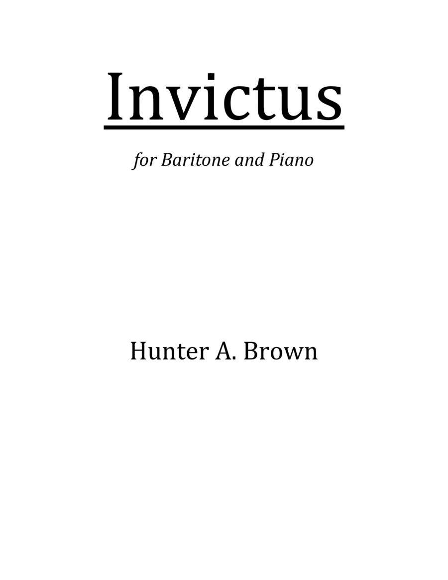 Invictus Voice Solo scores gallery preview page 1
