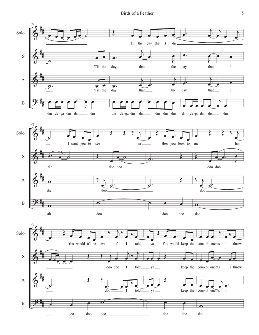 Birds Of A Feather 3-Part scores gallery preview page 5