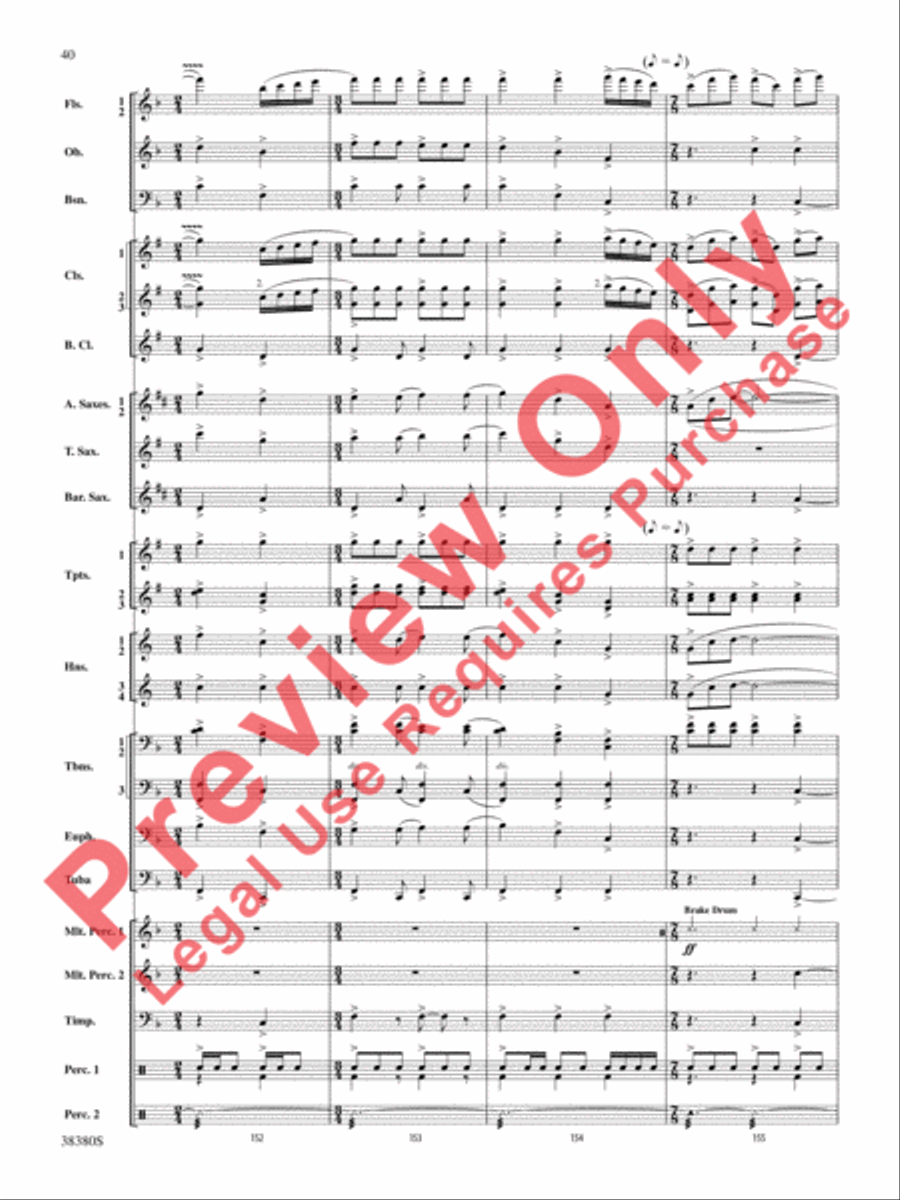 And In the End It Was Earth Concert Band scores gallery preview page 41