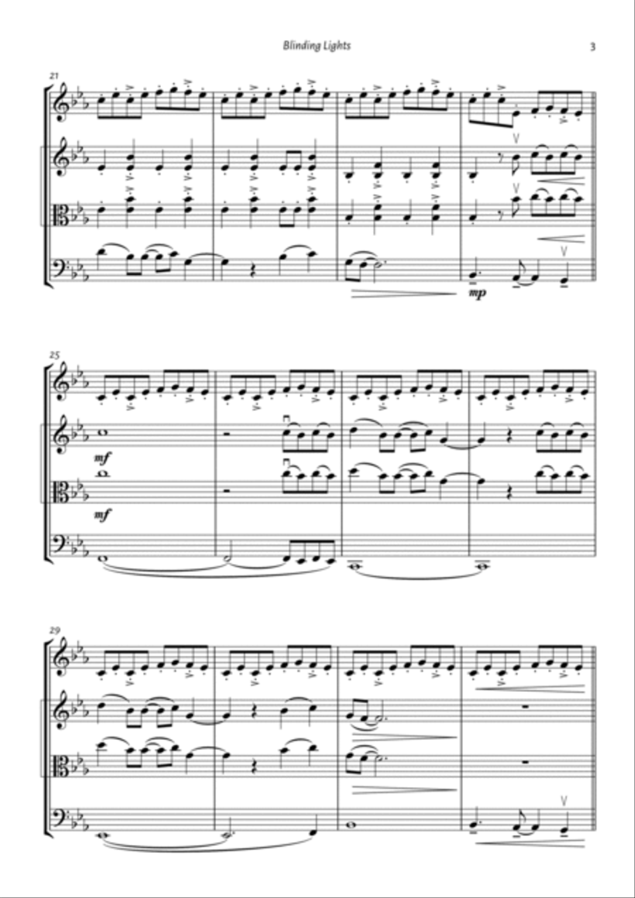Blinding Lights String Trio scores gallery preview page 3