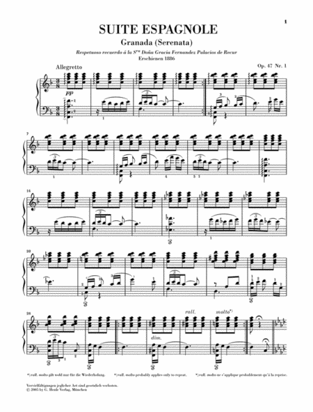 Suite Espagnole Op. 47