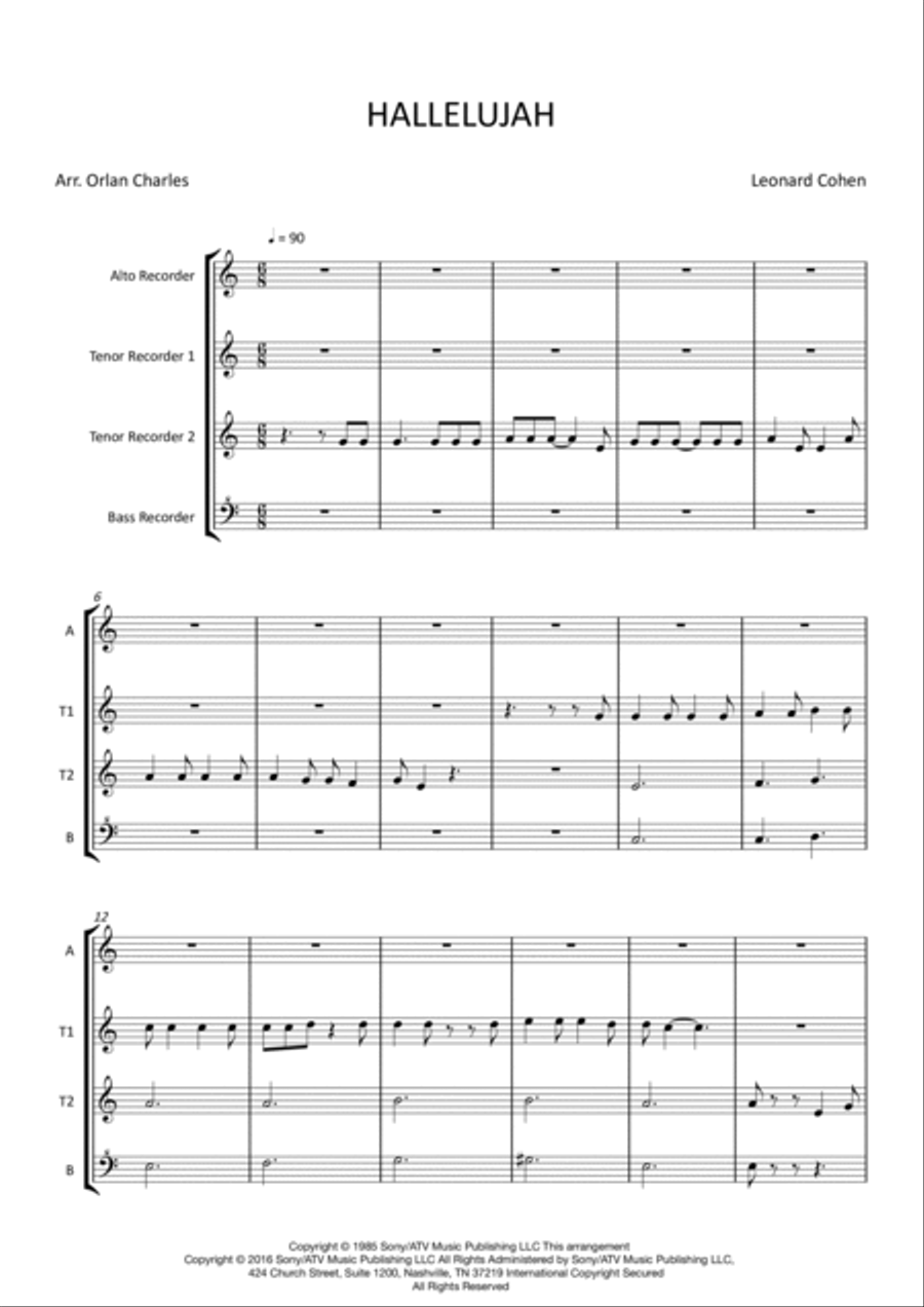 Hallelujah Small Ensemble scores gallery preview page 3