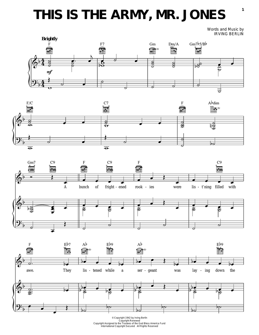This Is The Army, Mr. Jones Guitar scores gallery preview page 1