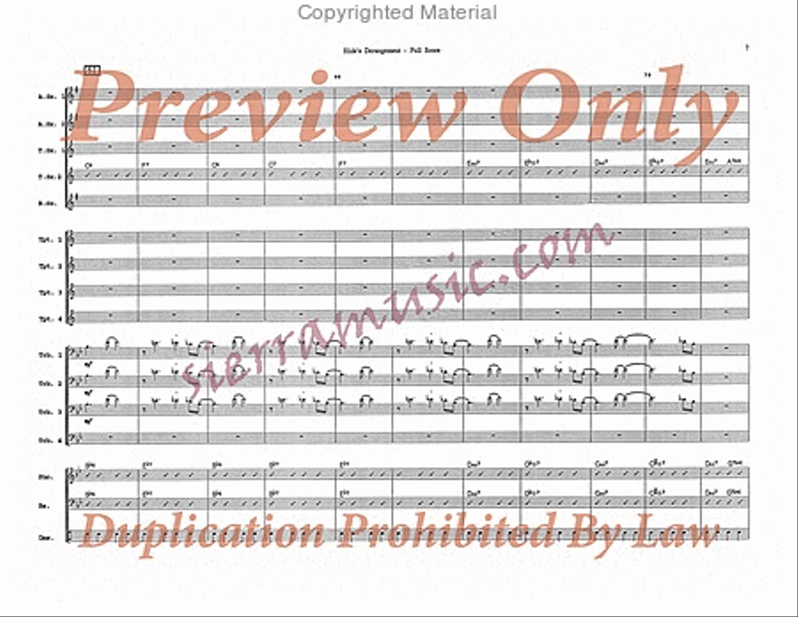 Slide's Derangement Big Band scores gallery preview page 8
