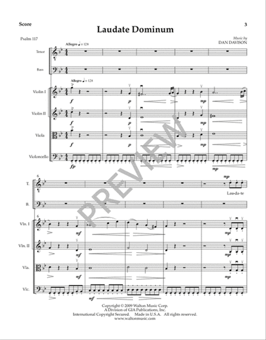 Laudate Dominum (Instrumental Parts) Choir scores gallery preview page 2