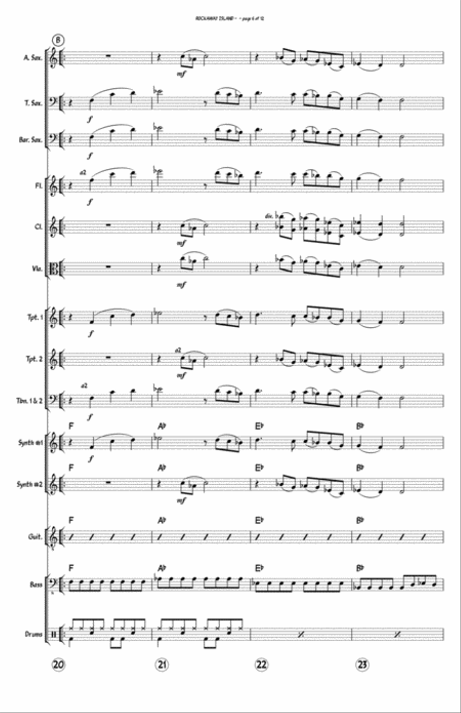Rockaway Island Jazz Ensemble scores gallery preview page 6