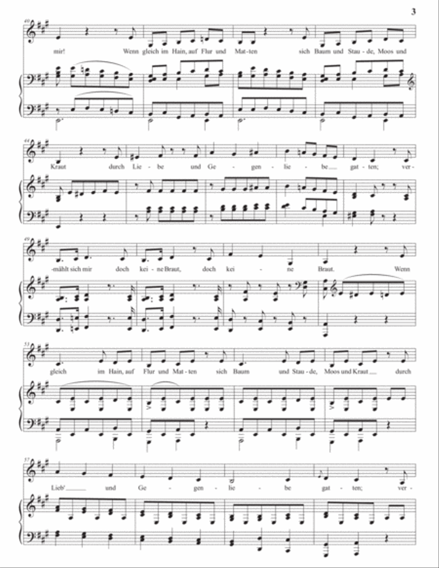 BEETHOVEN: Seufzer eines Ungeliebten und Gegenliebe, WoO 118 (transposed down a tritone) Voice scores gallery preview page 4