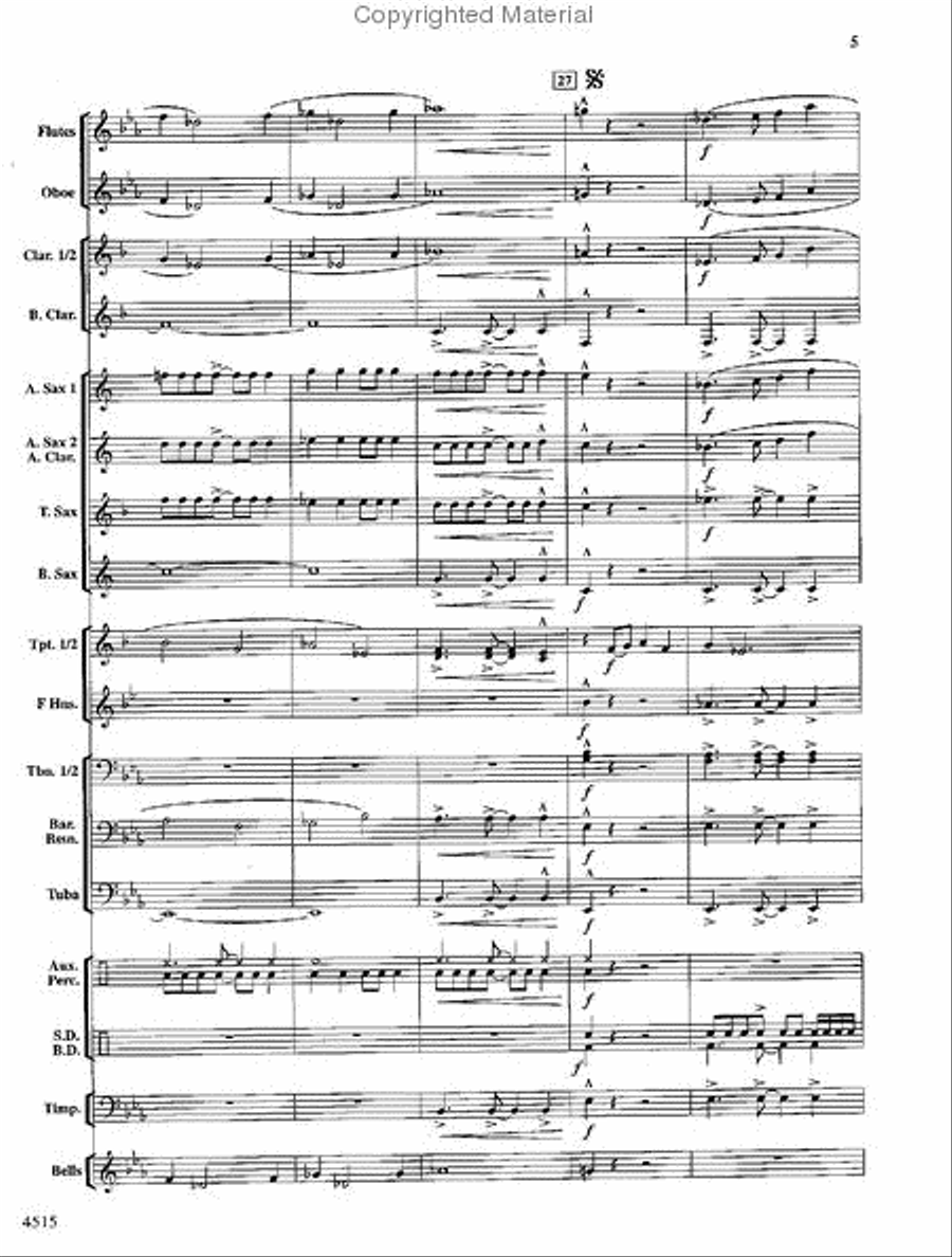 Lincoln Celebration Lincoln Celebration Concert Band scores gallery preview page 6