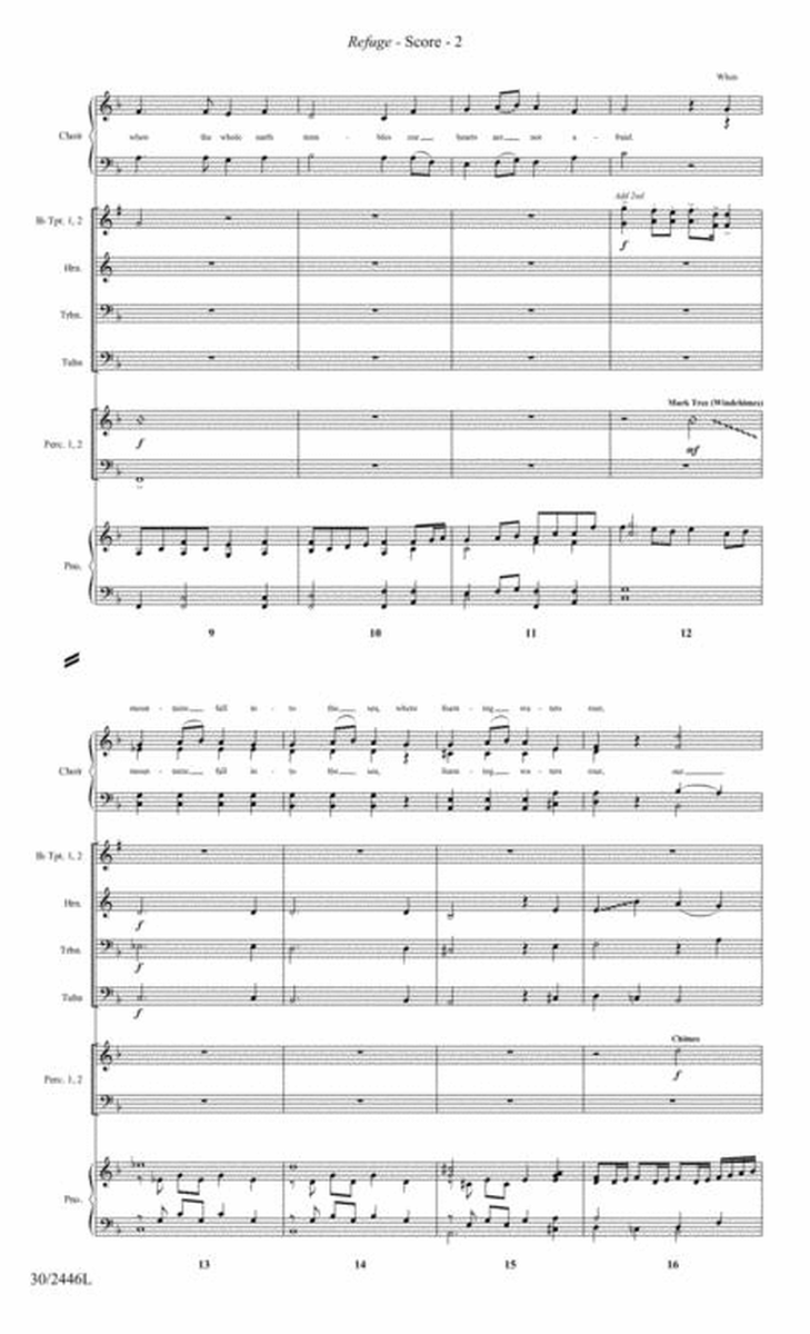 Refuge - Brass and Percussion Score and Parts