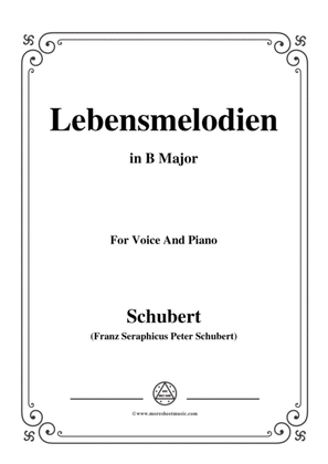 Schubert-Lebensmelodien in B Major,for voice and piano