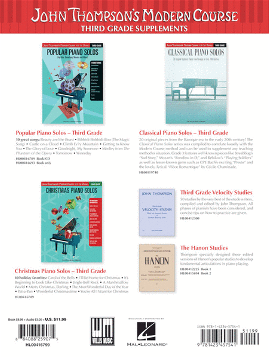 John Thompson's Modern Course for the Piano - Third Grade (Book/Audio) Piano Method scores gallery preview page 7