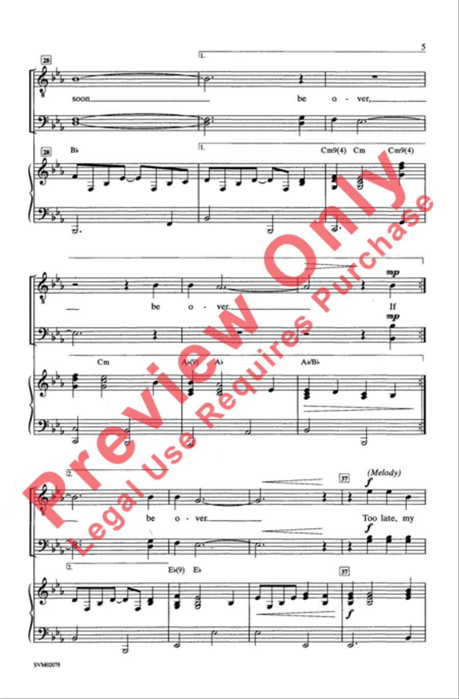 All My Trials - TBB 3-Part scores gallery preview page 5