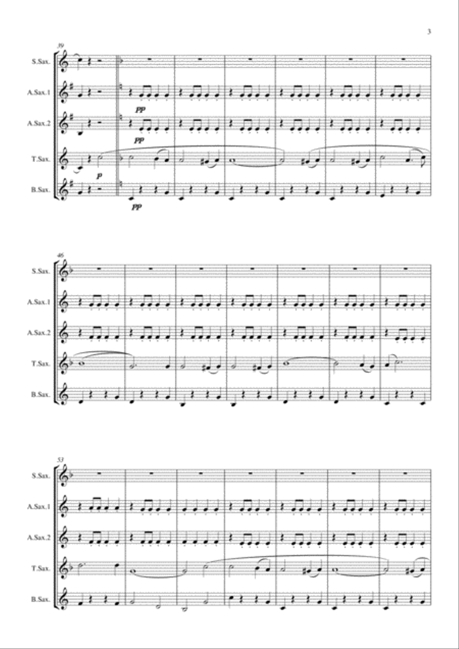 The Star and Stripes Forever March arranged for Saxophone Quintet SAATB Concert Band scores gallery preview page 4