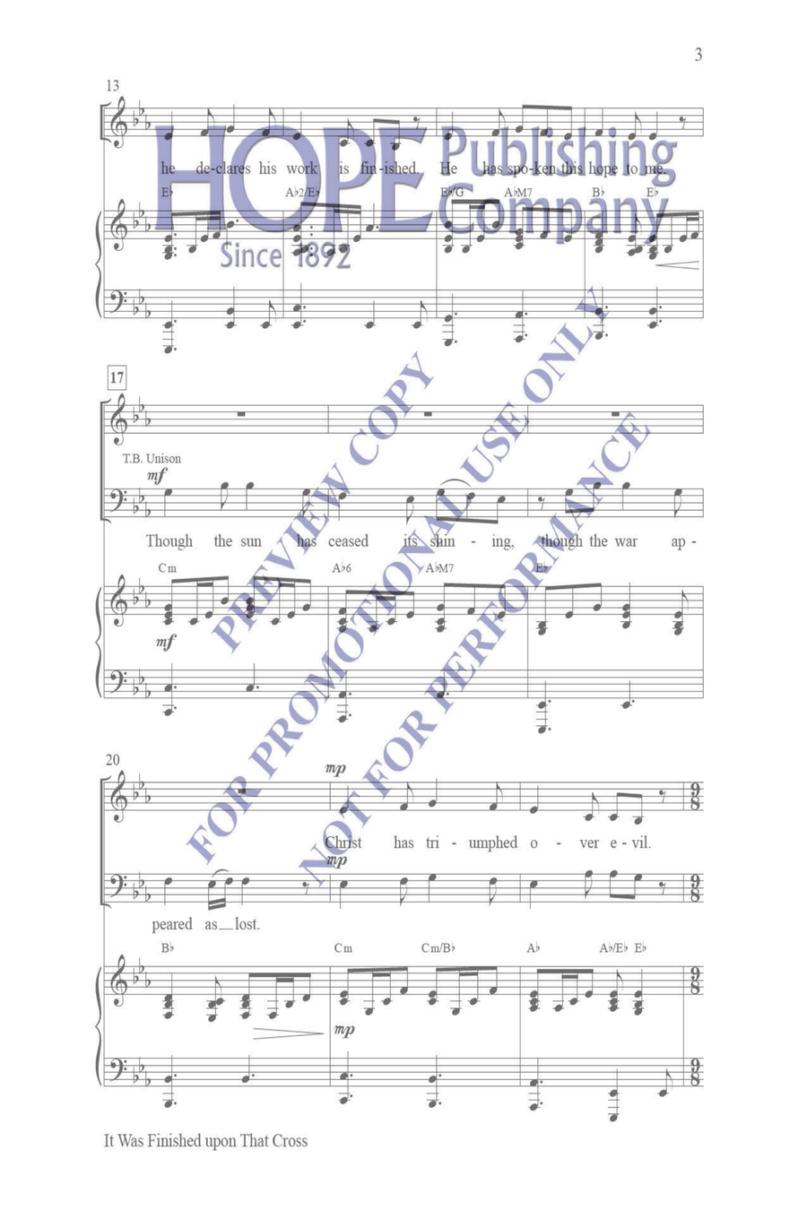 It Was Finished upon That Cross Choir scores gallery preview page 4
