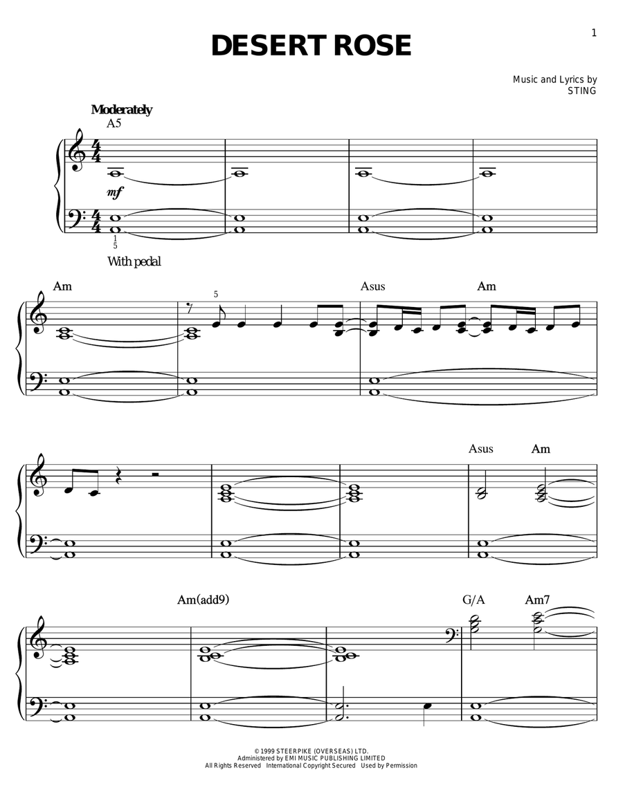 Desert Rose Voice scores gallery preview page 1