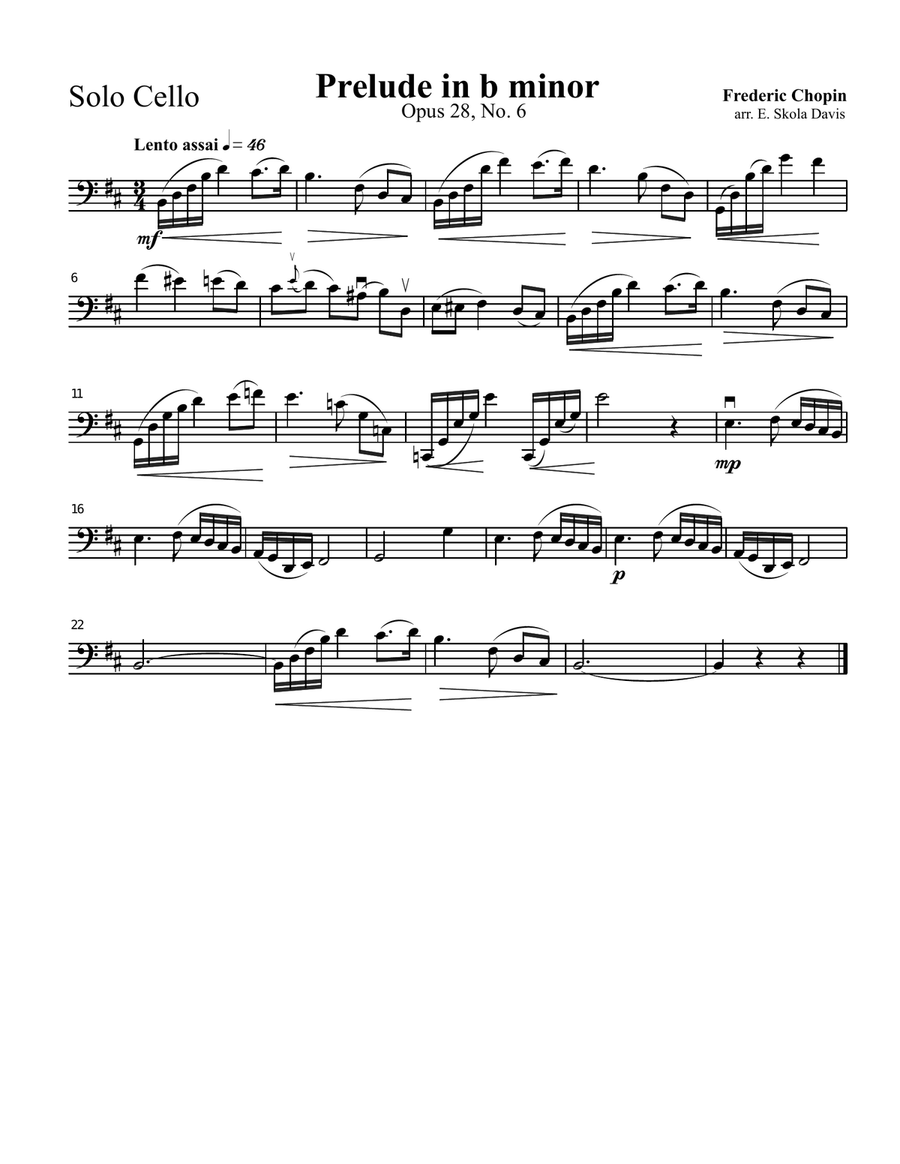Chopin Prelude in b minor String Orchestra scores gallery preview page 4