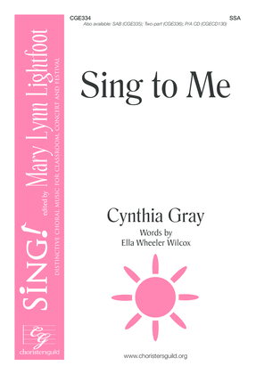 Book cover for Sing to Me