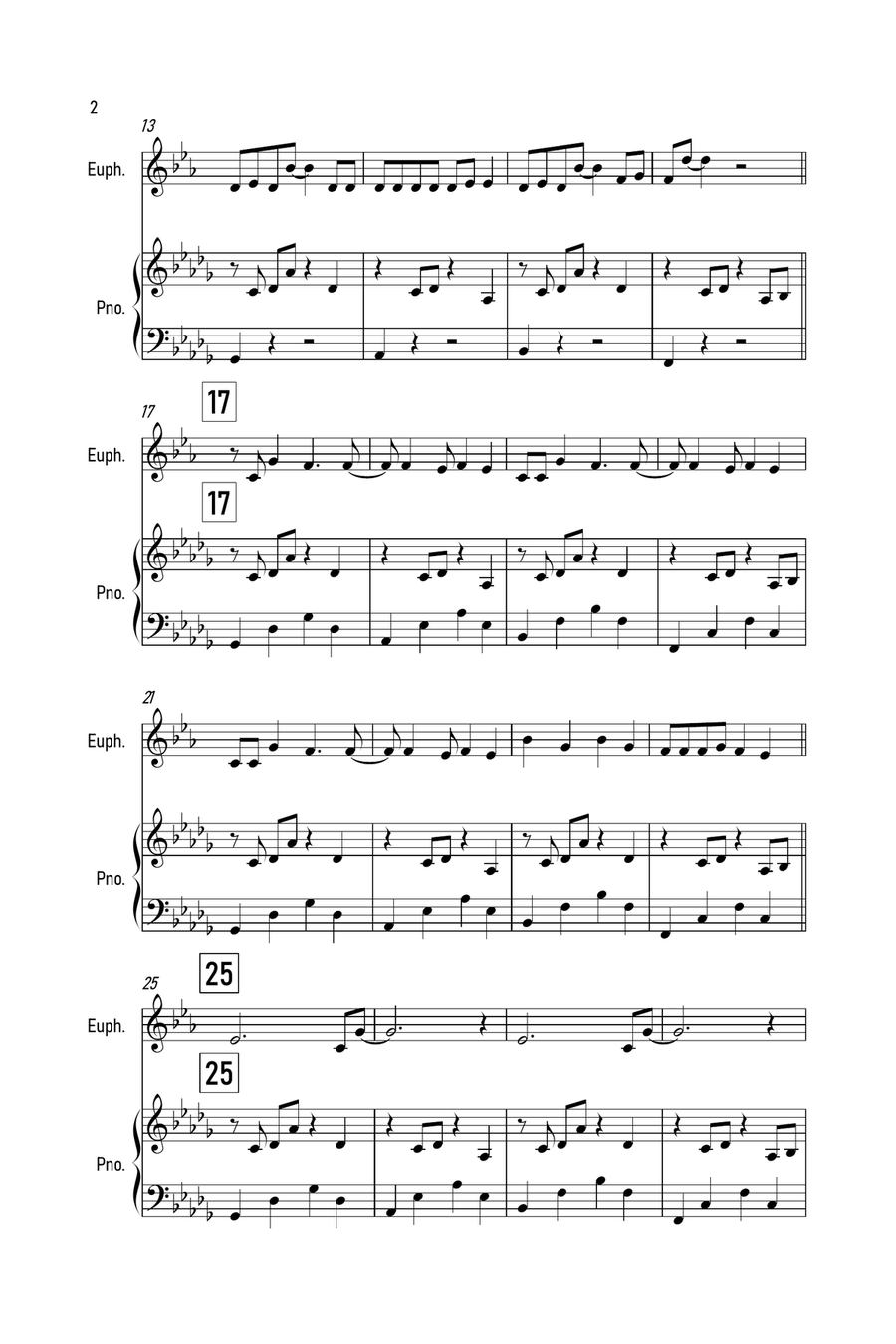 Stay Euphonium scores gallery preview page 2