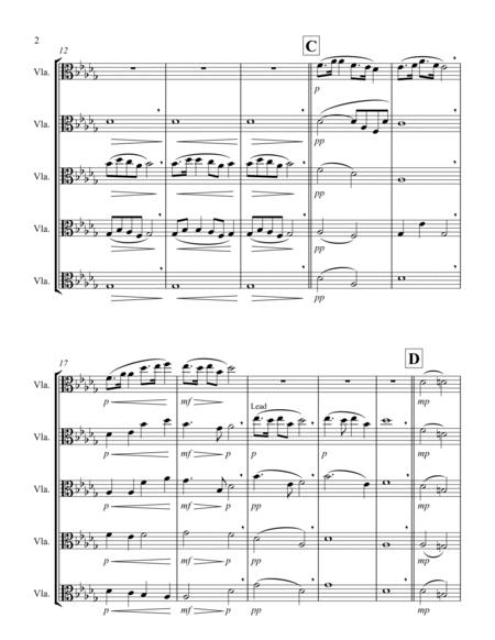 Largo (from "Symphony No. 9") ("From the New World") (Db) Viola Quintet) image number null