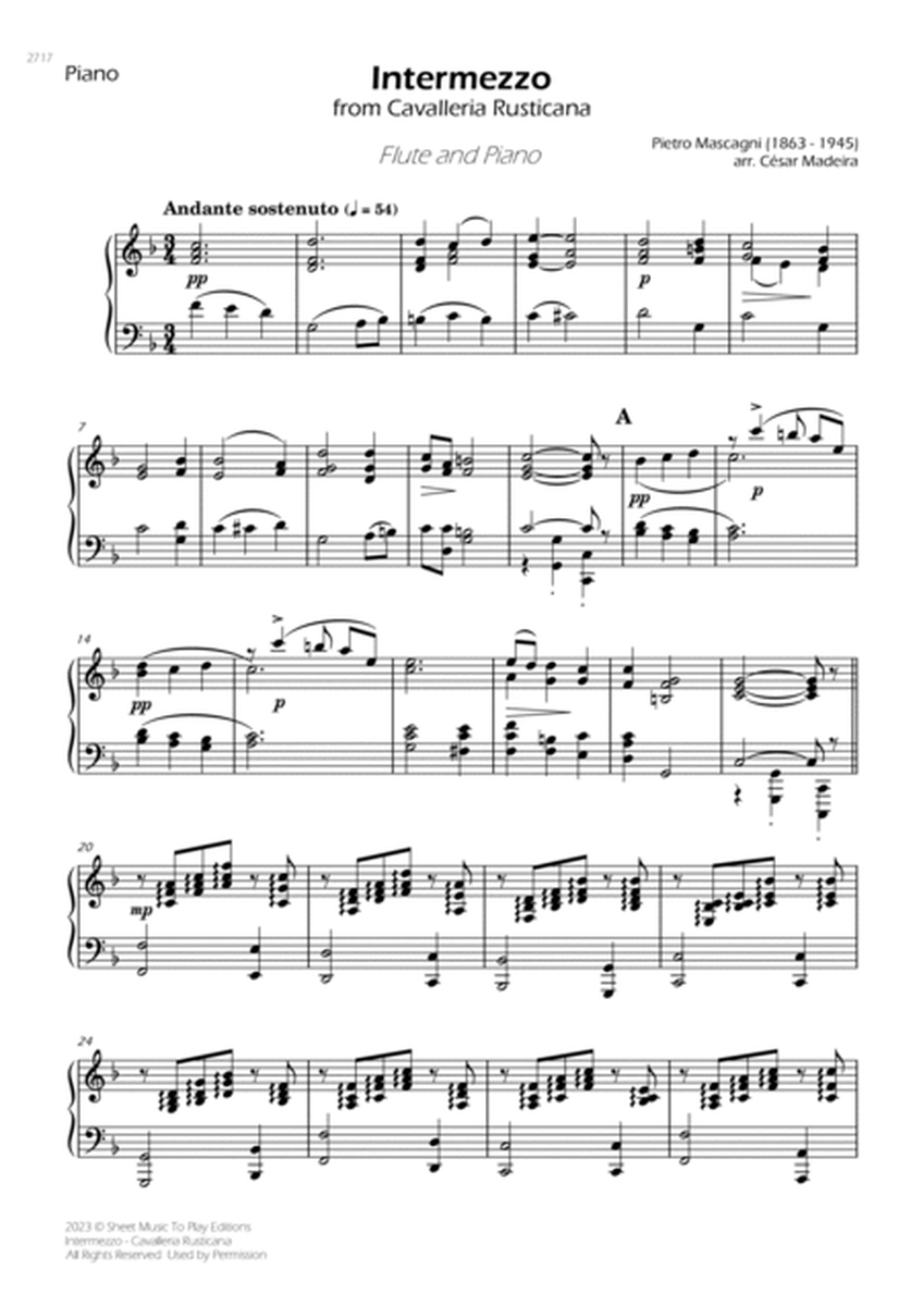 Intermezzo from Cavalleria Rusticana - Flute and Piano (Individual Parts) image number null