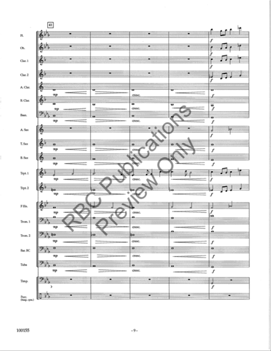 Lyric Essay Concert Band scores gallery preview page 12