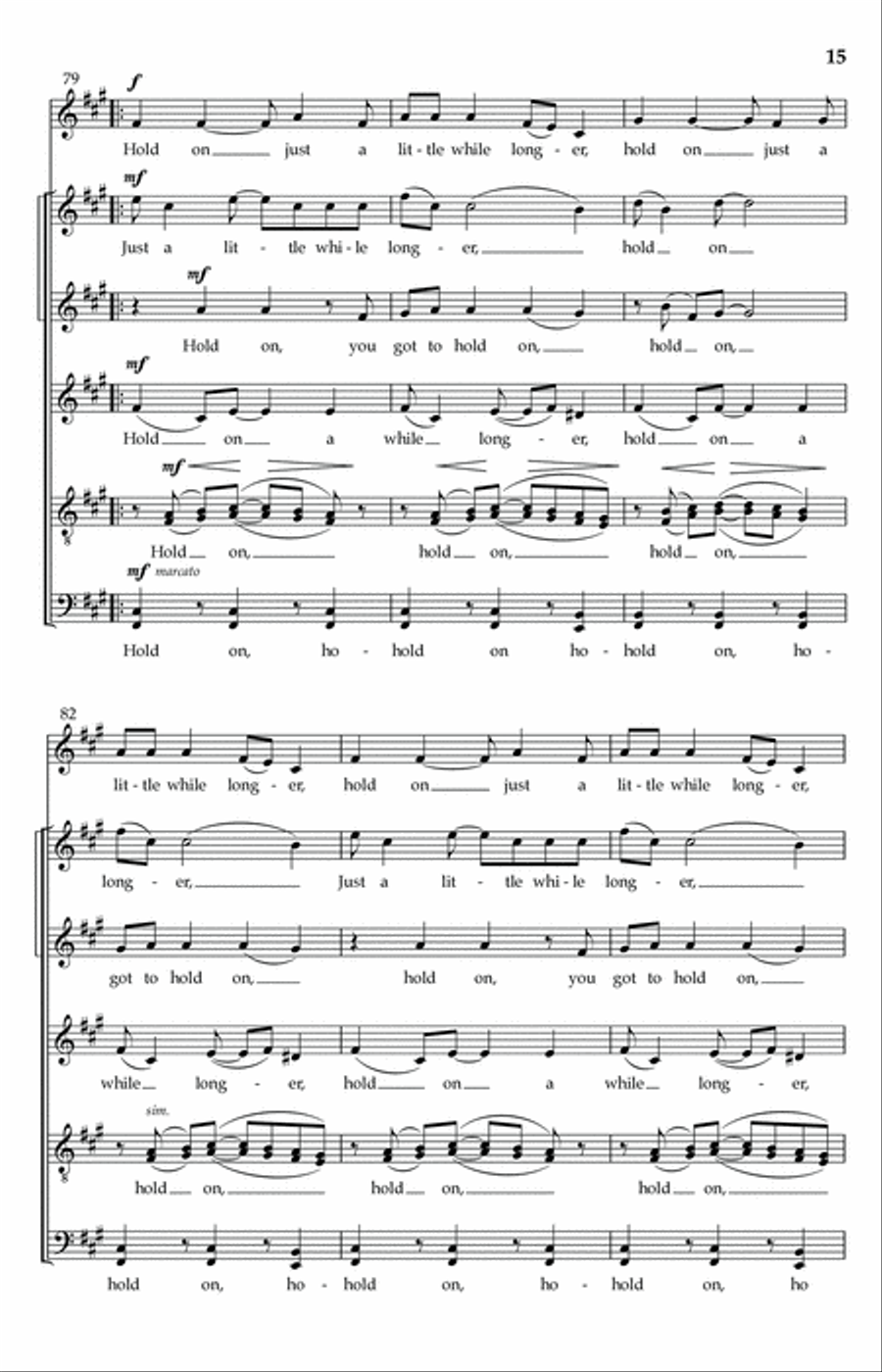 Hold On Just A Little While Longer 4-Part scores gallery preview page 13