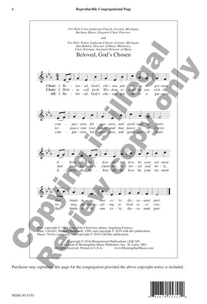 Beloved, God's Chosen (Choral Score) image number null