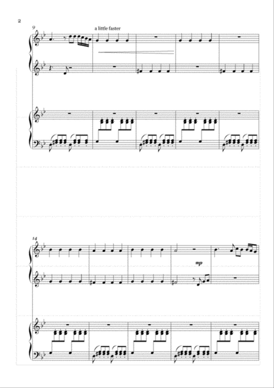 Reel. An Easy Piano Duet for 4 hands 1 Piano Piano Method scores gallery preview page 3