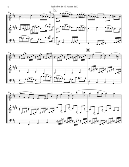 Pachelbel 1680 Canon in D Woodwind Trio Score & Parts