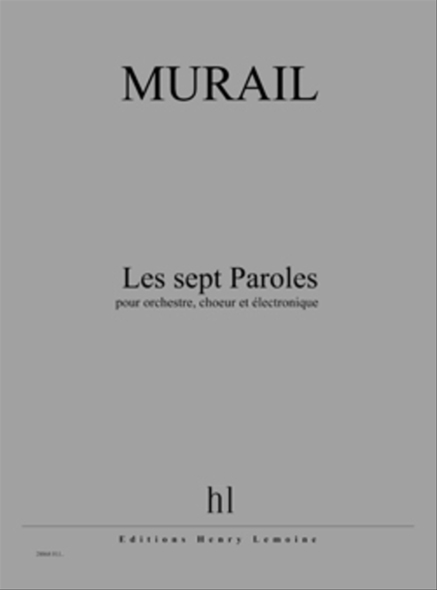 Les sept Paroles Les sept Paroles Choir scores gallery preview page 1