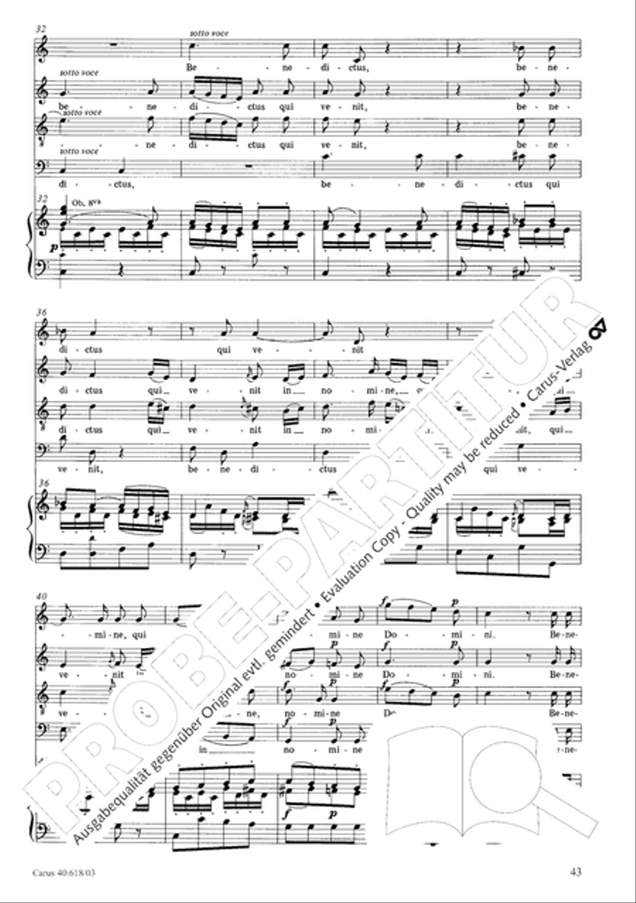 Mass in C (Missa in C) 4-Part scores gallery preview page 44