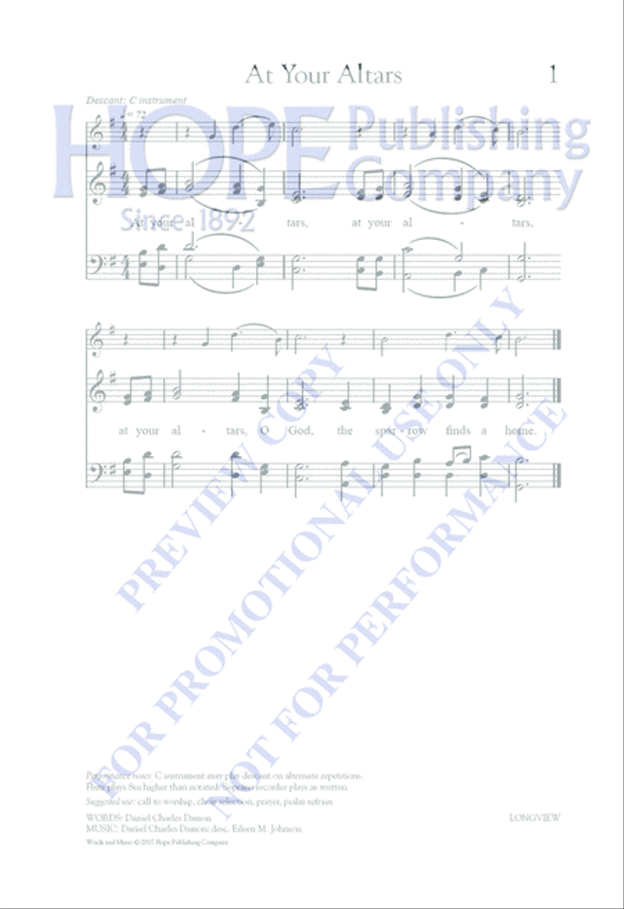 At Your Altars 4-Part scores gallery preview page 9