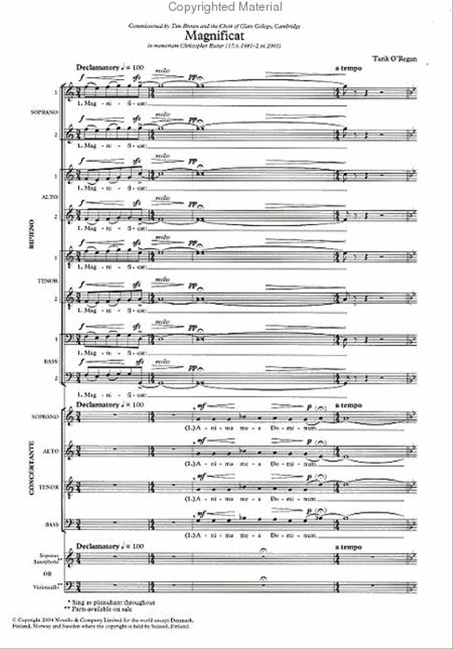 Magnificat and Nunc Dimittis