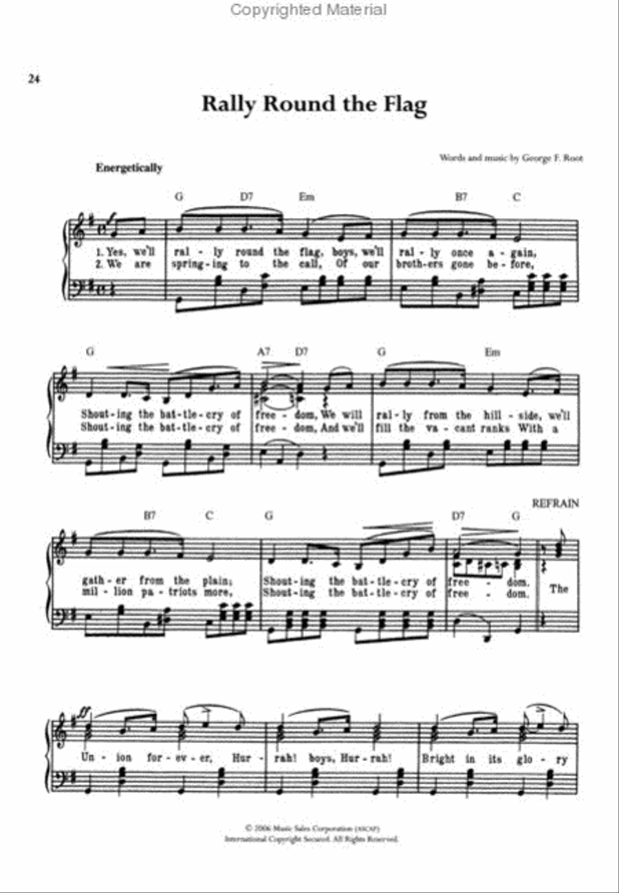 America's All-Time Favorite Songs for God and Country Piano, Vocal, Guitar scores gallery preview page 4