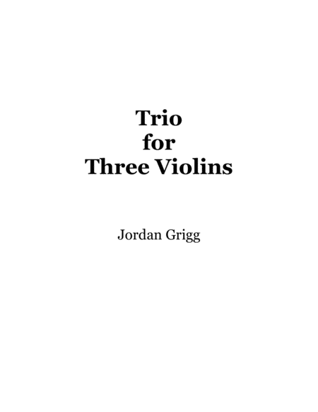 Trio for Three Violins image number null