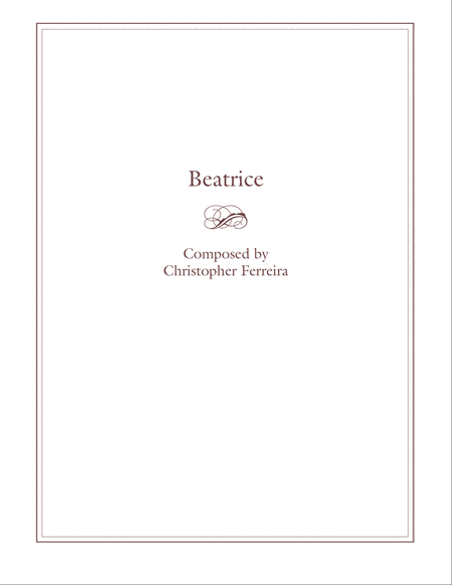 Beatrice Piano Solo scores gallery preview page 1