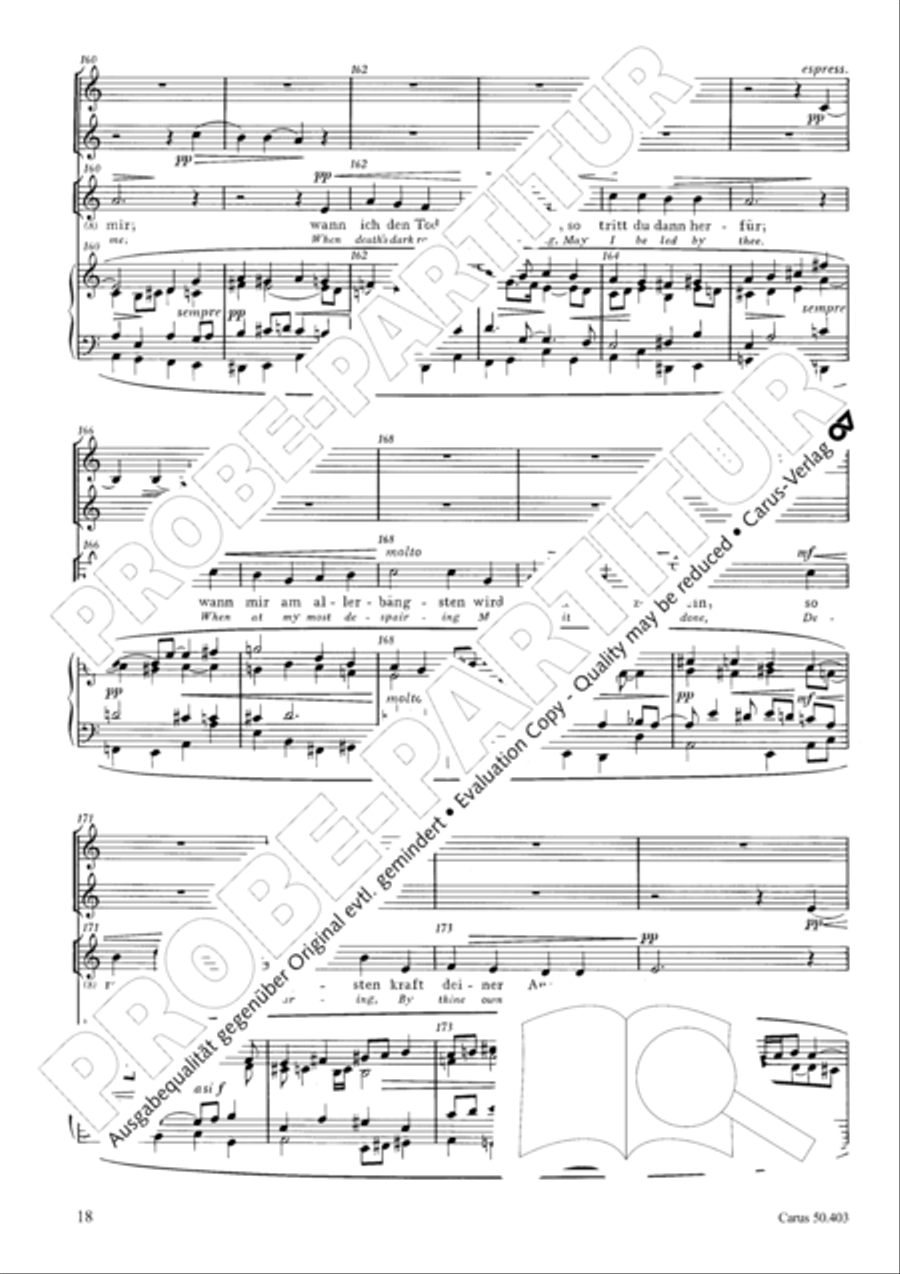 O sacred head, sore wounded (O Haupt voll Blut und Wunden) 4-Part scores gallery preview page 19