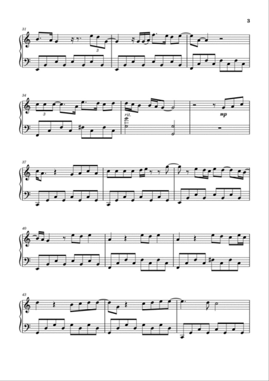 Pluto Projector Piano Solo scores gallery preview page 3