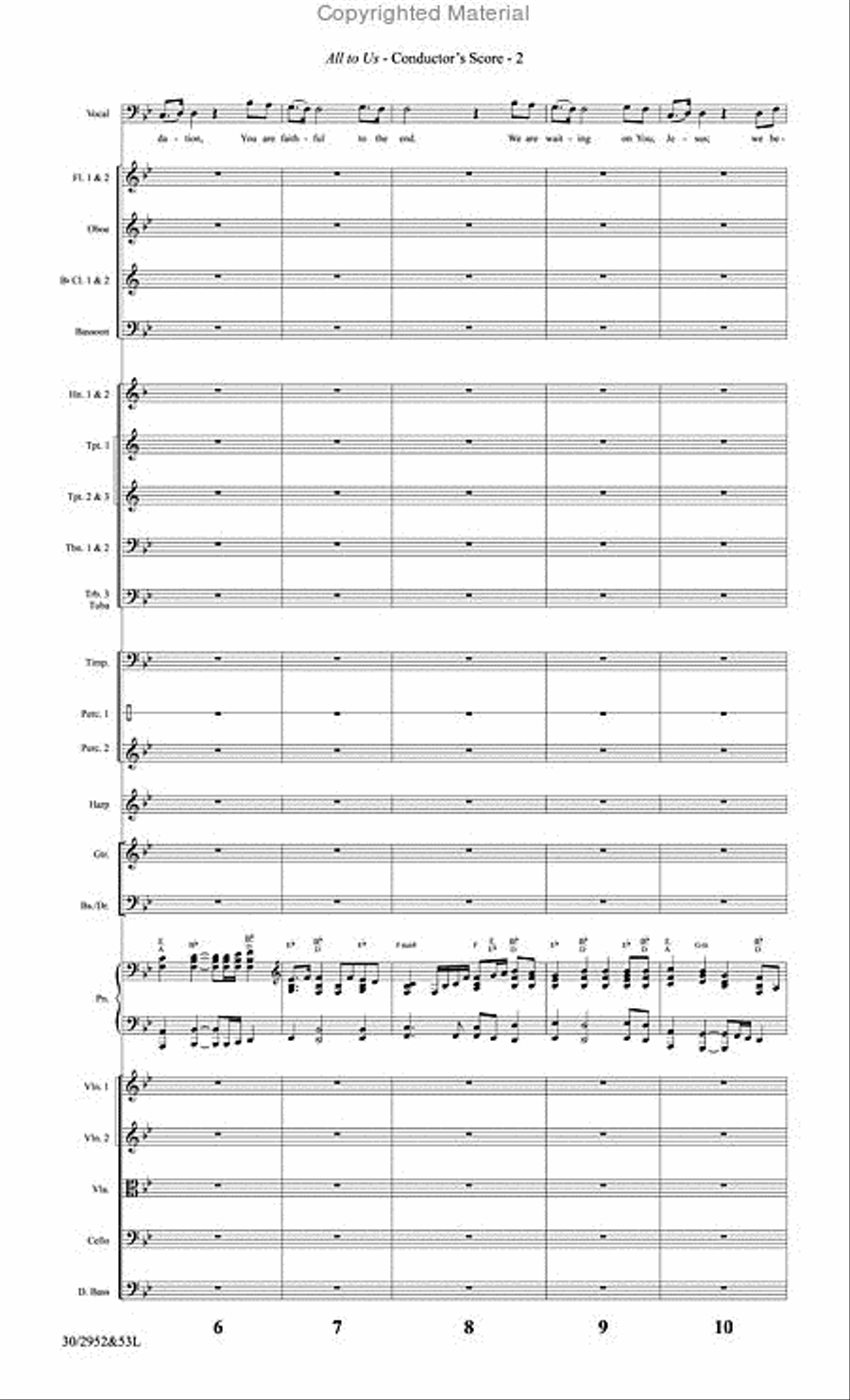 All to Us - Orchestral Score and Parts Choir scores gallery preview page 3