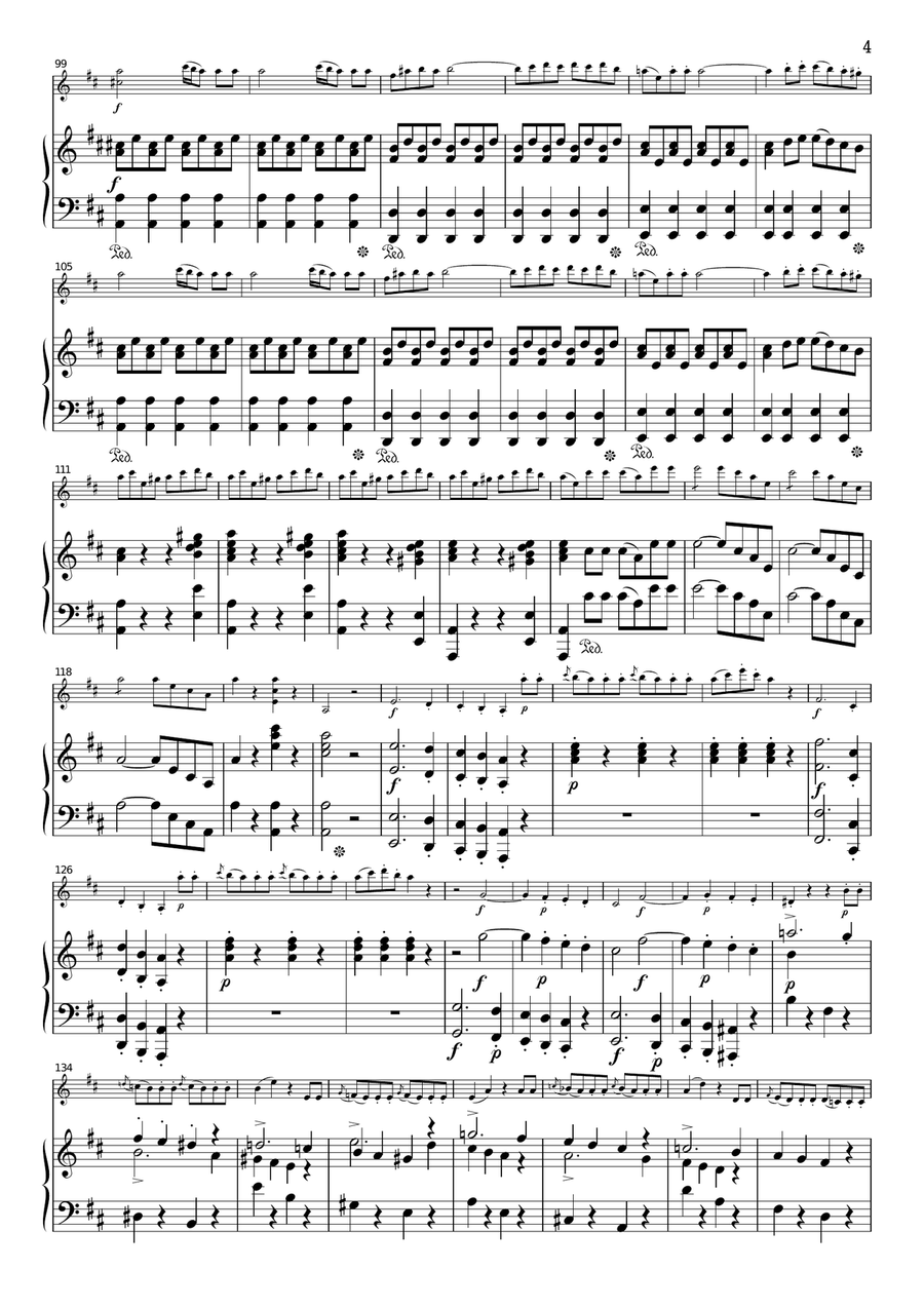 Mozart Don Giovanni Overture, for Violin & Piano, VM004 Violin Solo scores gallery preview page 4