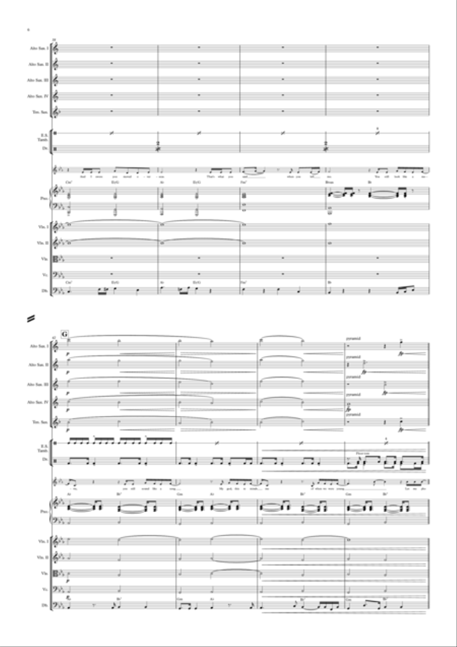 When We Were Young Jazz Ensemble scores gallery preview page 6