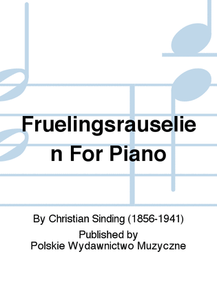 Fruelingsrauselien For Piano