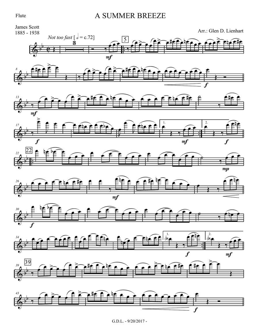 A Summer Breeze Large Ensemble scores gallery preview page 6