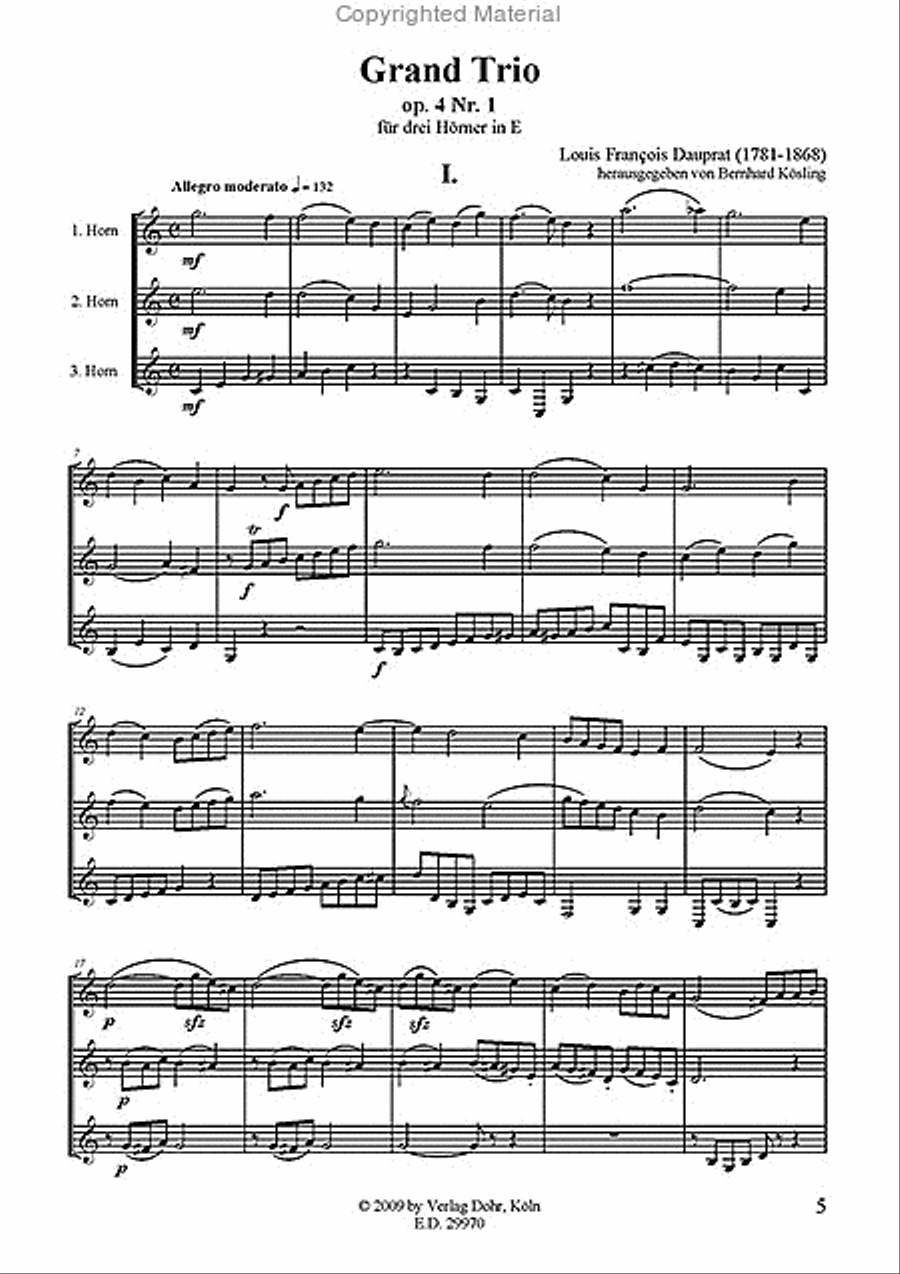 Grand Trio für drei Hörner op. 4/1 Woodwind Trio scores gallery preview page 2